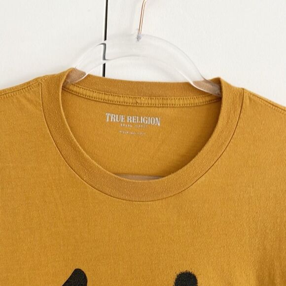 True Religion Spray Paint Logo Crewneck Shirt Tee - Picture 2 of 9